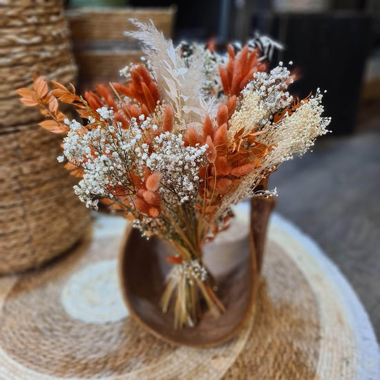 Bouquet de Fleurs séchées Terracotta -Décoration d&