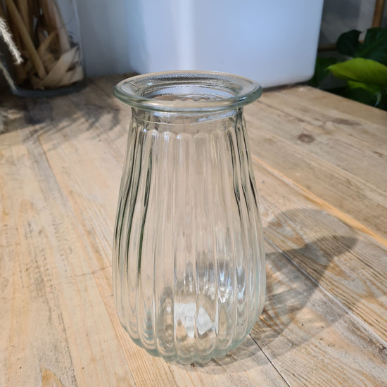 Vase en verre transparent recyclé - 21cm